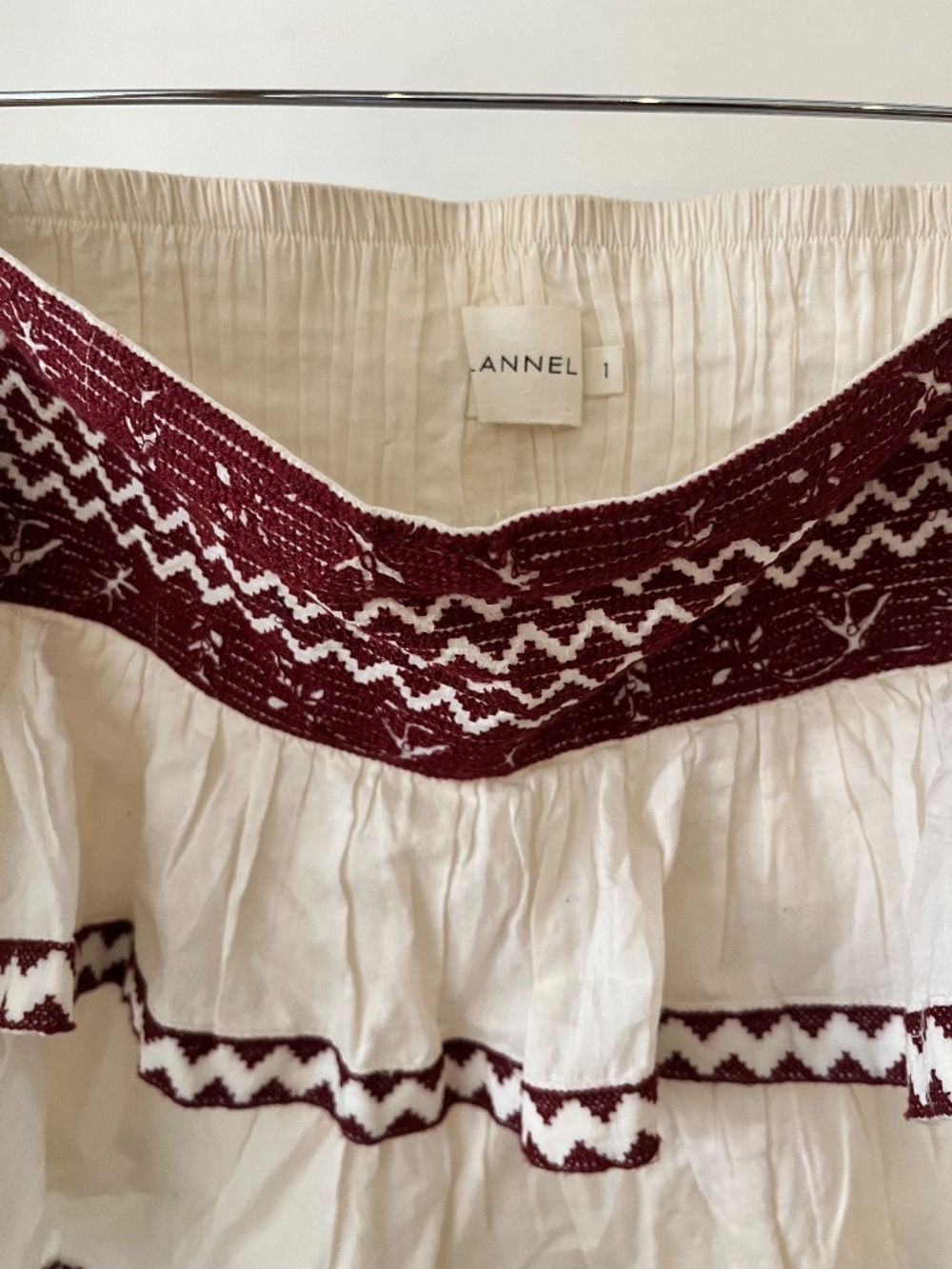 Embroidered Cotton Mini Skort - Picture 6 of 7